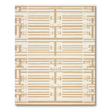 Modern Tan Grid Geometric Area Rug