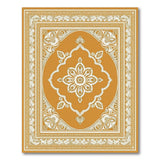 Orange Elegant Orange Persian Medallion Area Rug
