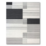 Geometric Modern Abstract Black White Geometric Abstract Area Rug