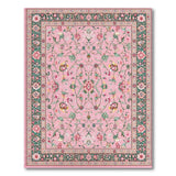 Ornate Pink Floral Persian Area Rug