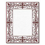 Red Ornate Maroon Floral Border Area Rug