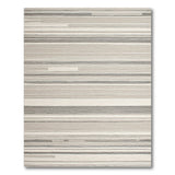 Grey Horizontal Striped Area Rug