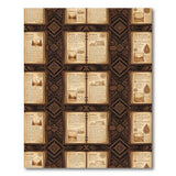 ODIKA Brown Vintage Book Area Rug