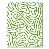 Green Maze Abstract Area Rug