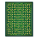 Green Emerald Shamrock Scatter Area Rug