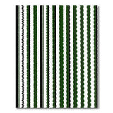Bold Green Black Ruffled Stripe Area Rug