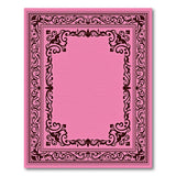 Ornate Pink Filigree Border Rug