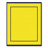 Sunny Yellow Area Rug with Navy Frames