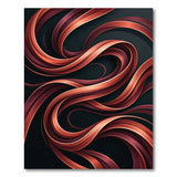 Swirling Crimson Abstract Area Rug