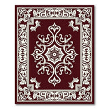 Traditional Persian Red Elegant Red Persian Floral Medallion Rug