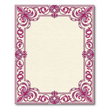 Purple Ornate Purple Floral Frame Area Rug
