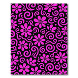 Bold Pink Floral Swirl Area Rug