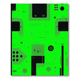 Vibrant Green Pixel Grid Area Rug