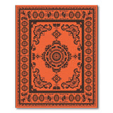 Burnt Orange Traditional Persian Medallion Area Rug