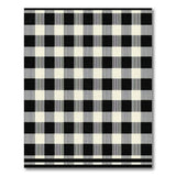 Black White Buffalo Check Rustic Rug