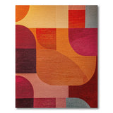 Multi-color and Patterns Vibrant Geometric Abstract Area Rug