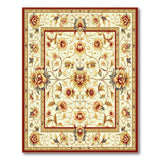 Gold Floral Cream Vintage Area Rug