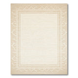 Traditional Persian Beige and Neutral Beige Traditional Persian Border Area Rug