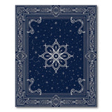 Navy Starry Mandala Lotus Rug