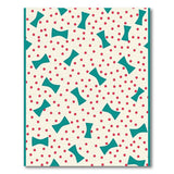 Playful Teal Bows Red Polka Dot Area Rug