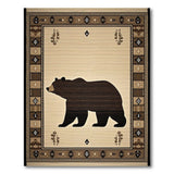 Southwestern Black Bear Silhouette Area Rug