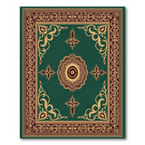 Green Emerald Medallion Persian Area Rug