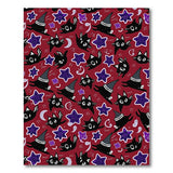 Witchy Black Cats Stars Halloween Area Rug