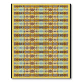 Vibrant Teal Gold Woven Southwestern Rug
