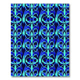 Teal Navy Geometric Modern Area Rug