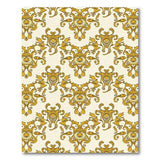 Gold Ornate Baroque Floral Area Rug