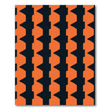 Orange Bold Orange Black Zigzag Geometric Area Rug