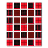 Red Bold Red Black Tartan Plaid Area Rug