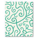 Green Swirling Mint Green Abstract Area Rug