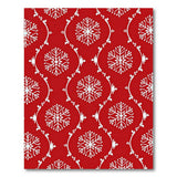 Ornate Red Snowflake Damask Area Rug