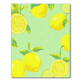 Yellow Vibrant Lemon Slice Fruit Pattern Area Rug