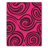 Abstract Area Hot Pink Swirl Abstract Area Rug