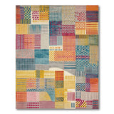 Vibrant Multicolor Geometric Patchwork Area Rug