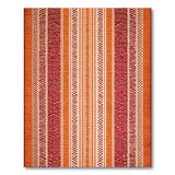 Vibrant Red Orange Striped Southwestern Rug