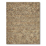 Pixelated Geometric Brown Tan Area Rug