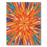 Vibrant Fireburst Multi-Color Geometric Rug