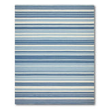 Coastal Blue Striped Area Rug