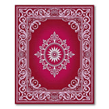 Ornate Crimson Mandala Area Rug