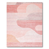 Blush Pink Abstract Wavy Area Rug