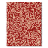 Abstract Area Red Swirl Abstract Area Rug