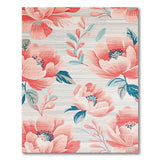 Blush Peony Floral Pink Area Rug