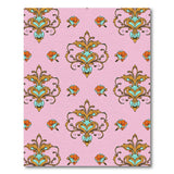 Baroque Pink Floral Damask Rug
