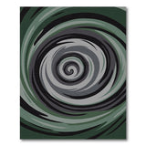 Hypnotic Green Spiral Area Rug