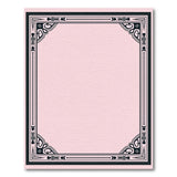 Blush Pink Ornate Border Area Rug