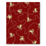 Whimsical Jingle Bells Red Pattern Rug