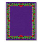 Purple Holly Border Area Rug